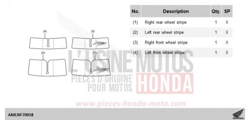 KIT,WHEEL STRIPE *NHB53P* CRF1100D3R de 2024